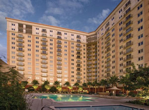 Exterior of the WorldMark Anaheim resort