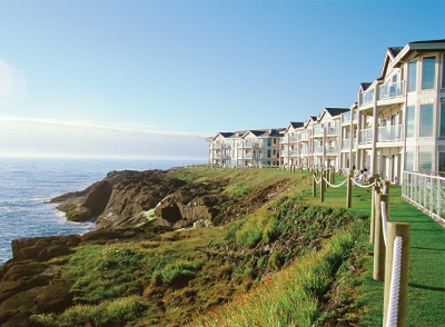 Beautiful beachfront resort at Depoe Bay Oregon