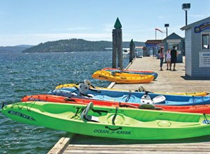 Kayaking in Lake Coeur d Alene