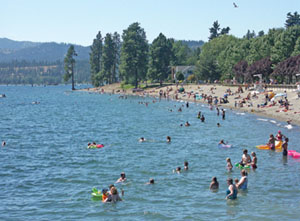 Swimming in Lake Coeur d Alene